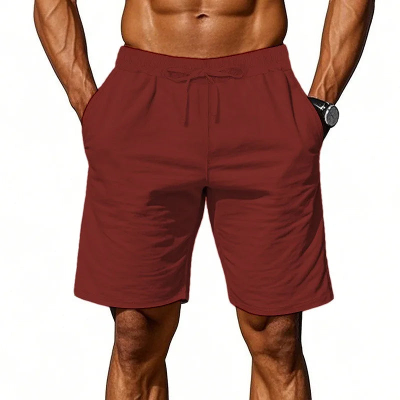 Men's Linen Shorts — Zip & Button