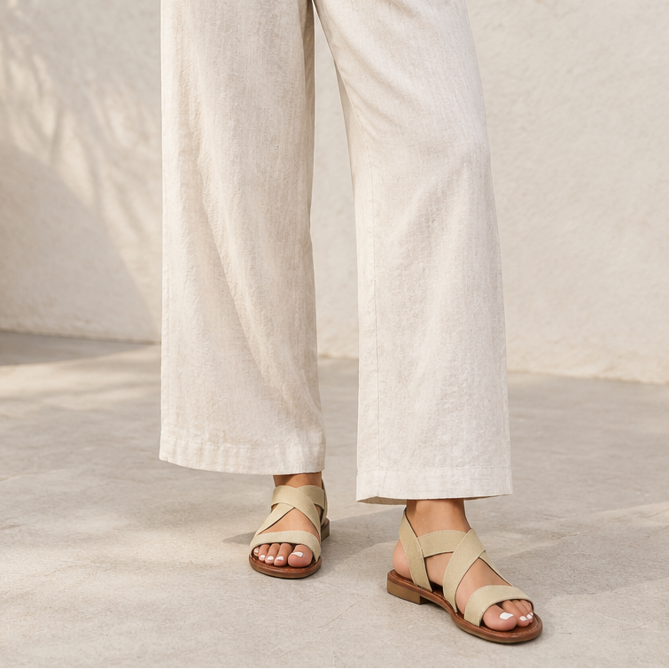 Women's Strappy Flat Roman Sandals — Summer