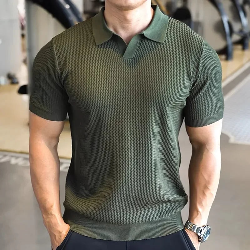 Men's Stretch Knit Slim Polo Shirt