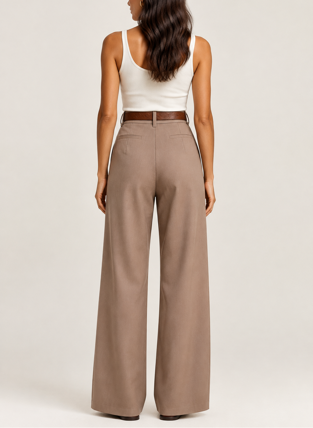 Women's High Waist Draped Trousers — Tailored