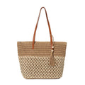 Women's Woven Raffia Shoulder Bag — Large Capacity