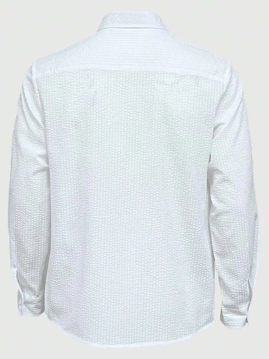 Men's Striped Long Sleeve Shirt — Loose Fit