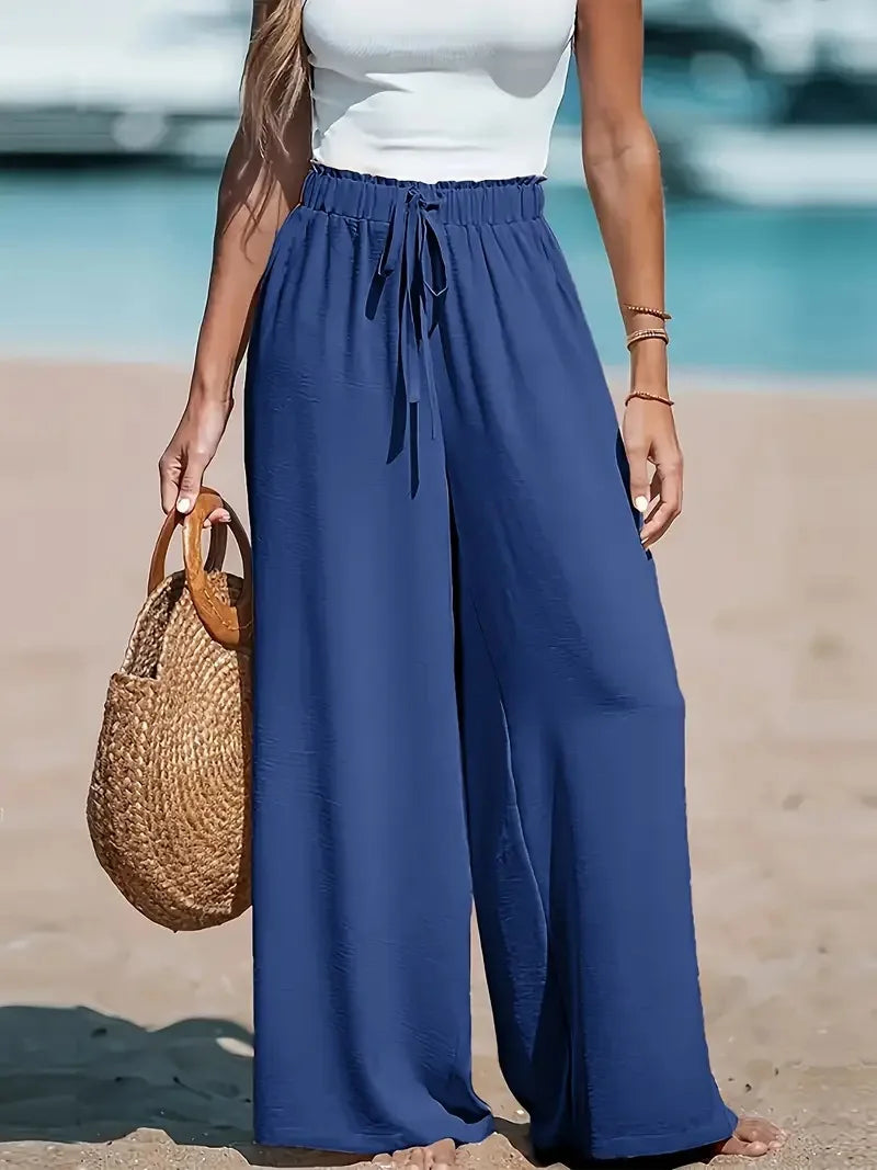 Women's Resort Wide Leg Linen Pants