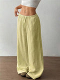 Women's High Waist Wide Leg Pants — Elastic Waist