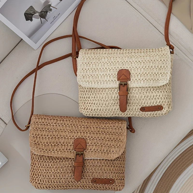 Women's Lightweight Straw Crossbody Purse