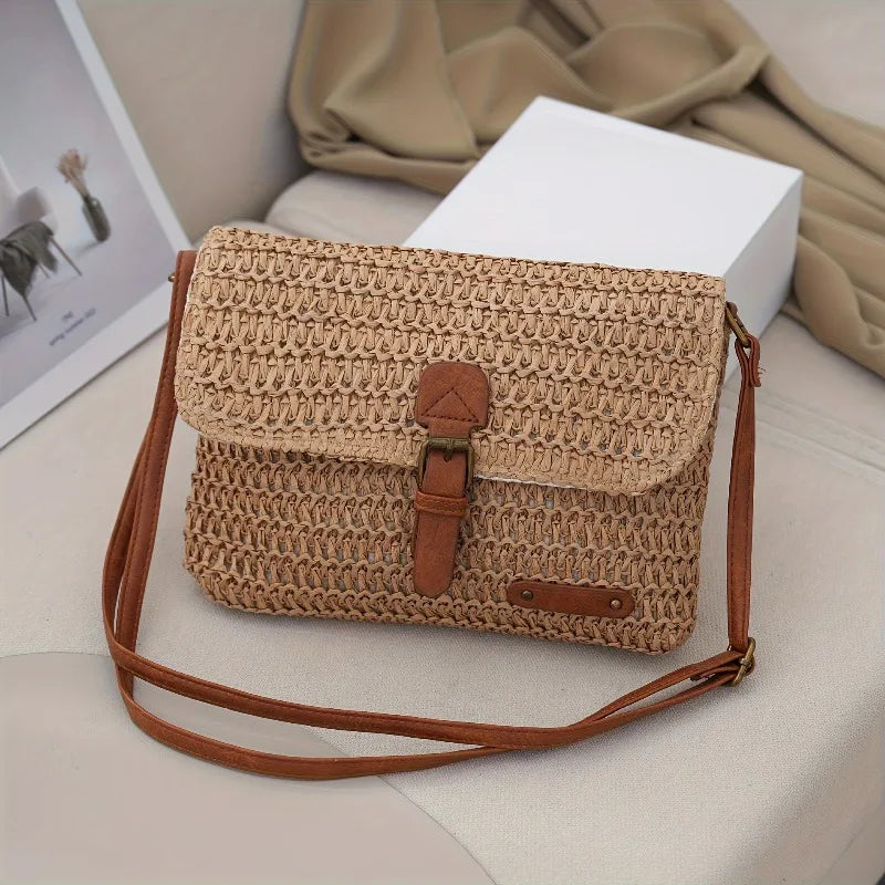 Women's Lightweight Straw Crossbody Purse