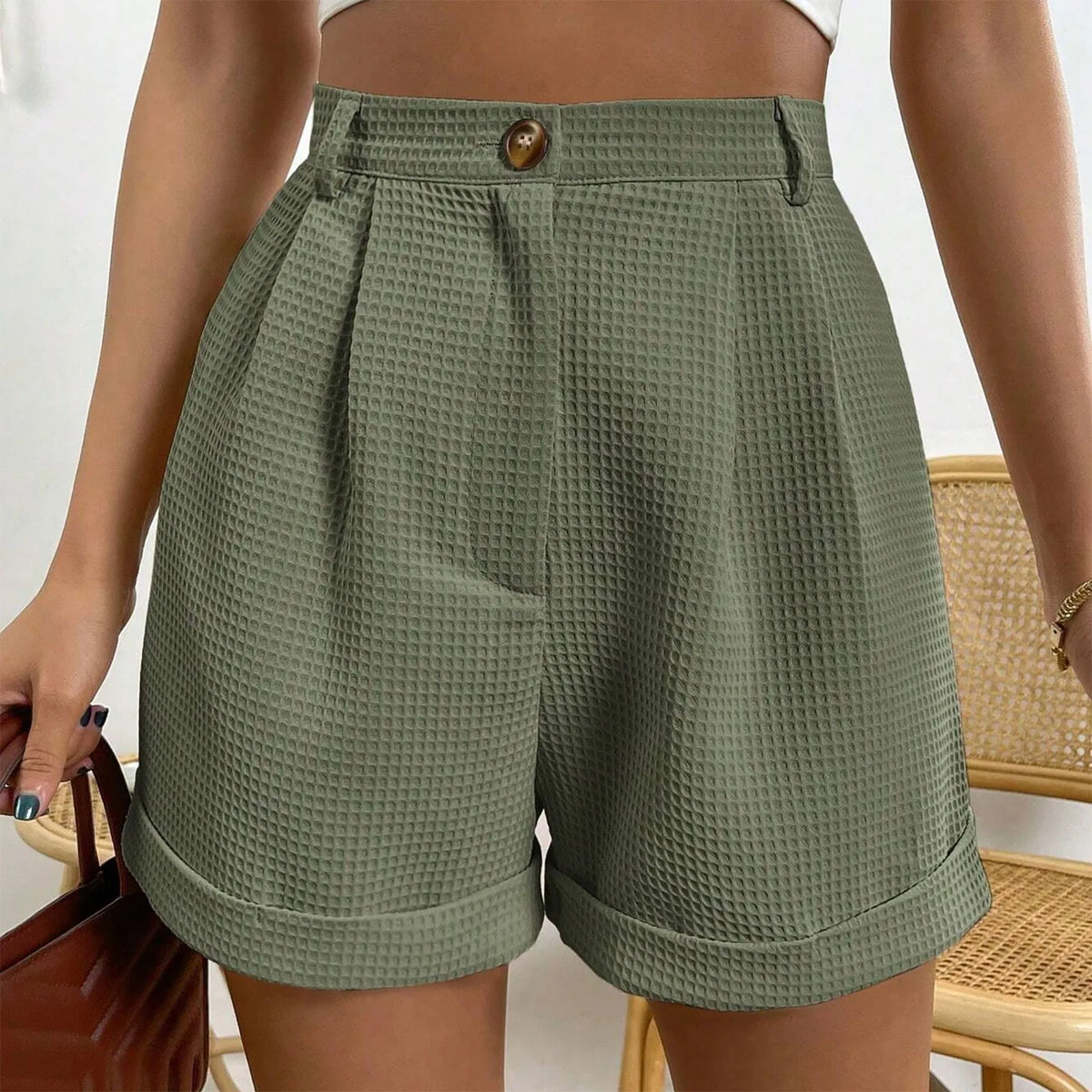 Women's Tailored Shorts — High Waist