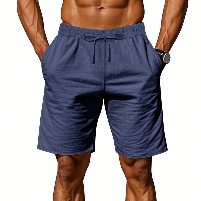 Men's Linen Shorts — Zip & Button