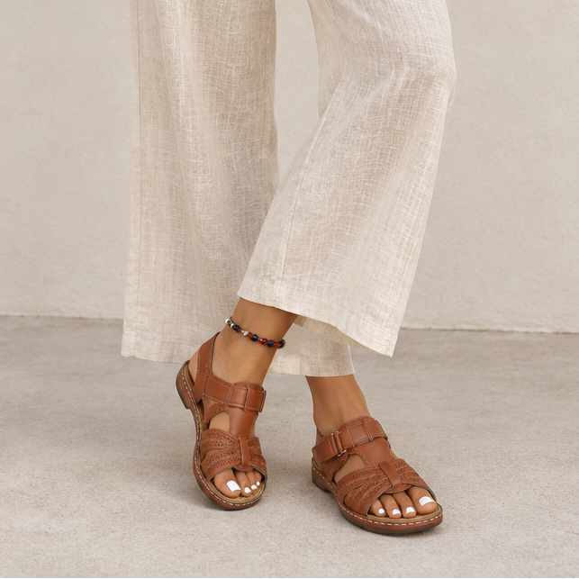 Women's Comfort Low Wedge Sandals — Retro Open Toe