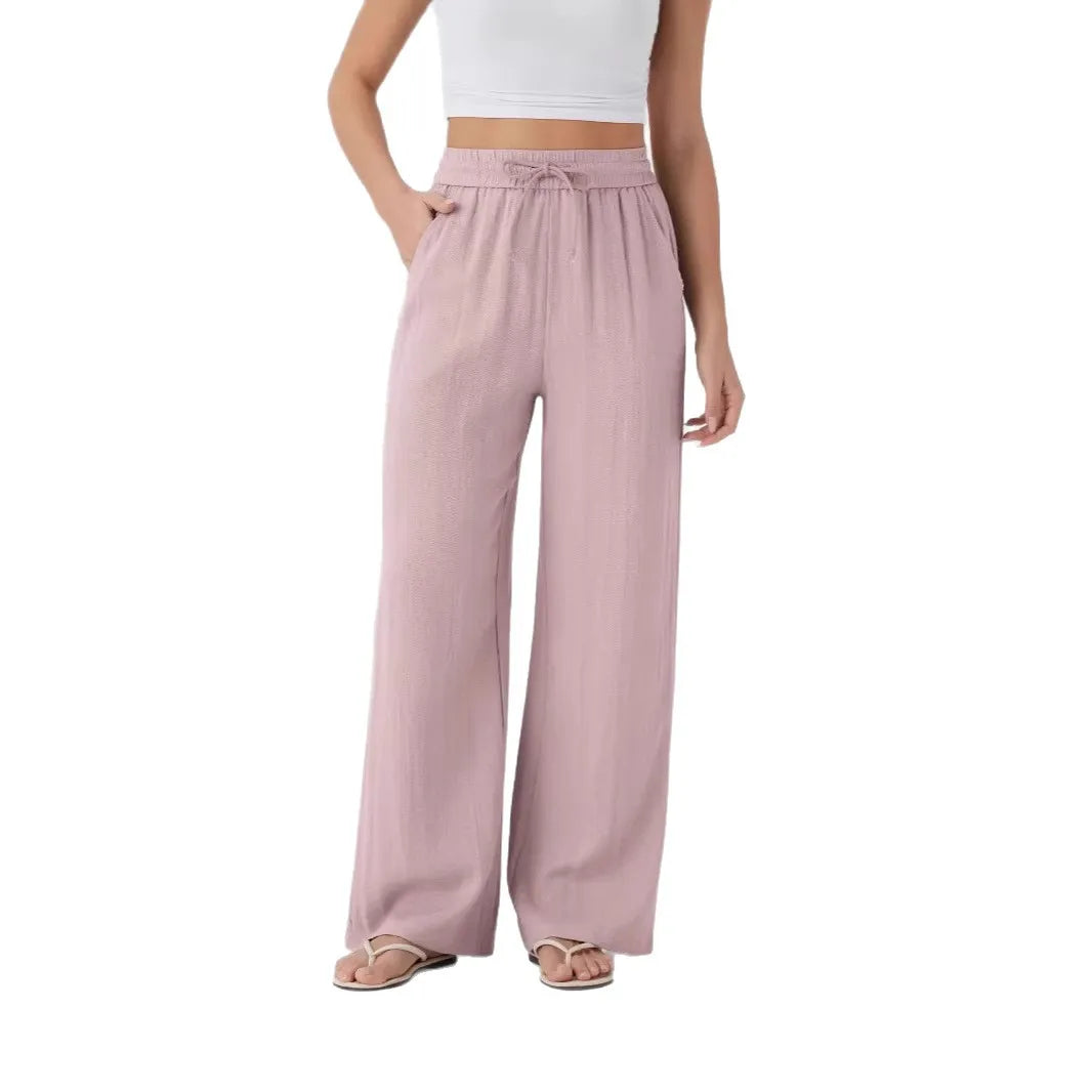 Women's Linen Beach Pants — Side Pockets