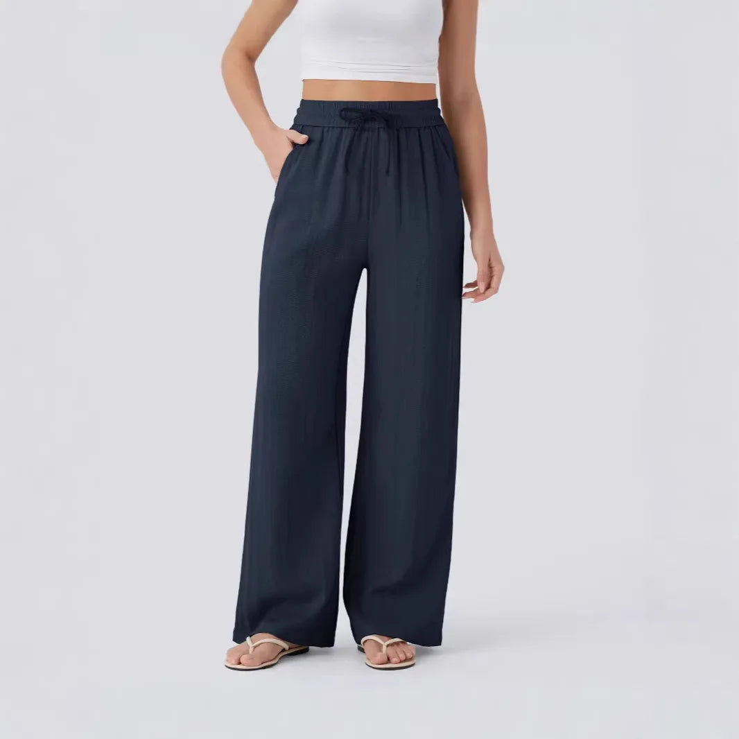 Women's Linen Beach Pants — Side Pockets