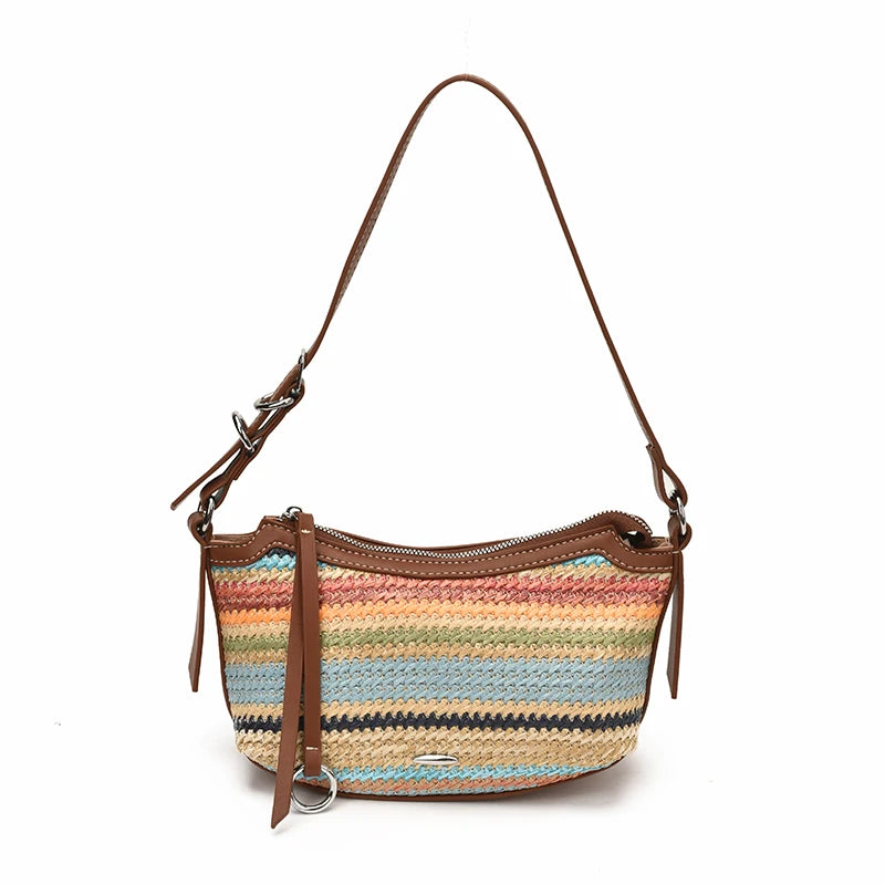 Women's Small Woven Straw Crossbody Bag
