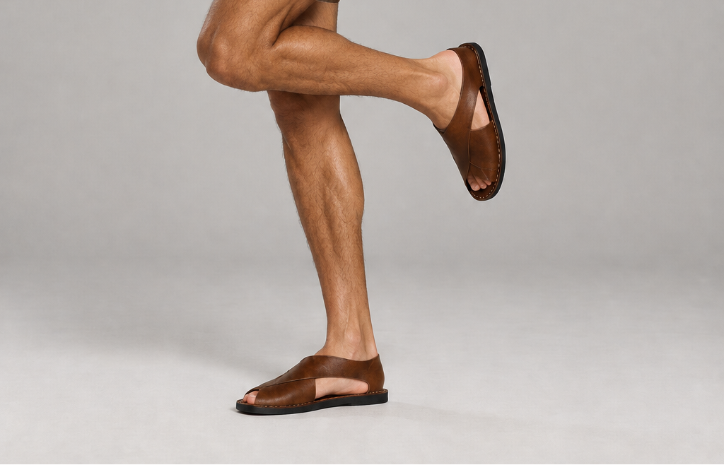 Men's Genuine Leather Sandals — Slip-On