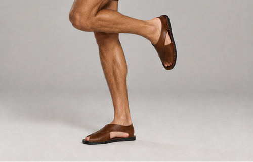 Men's Genuine Leather Sandals — Slip-On