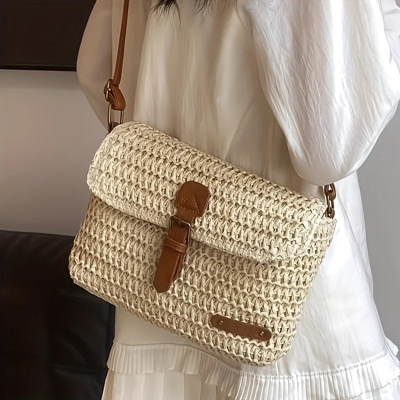Women's Lightweight Straw Crossbody Purse