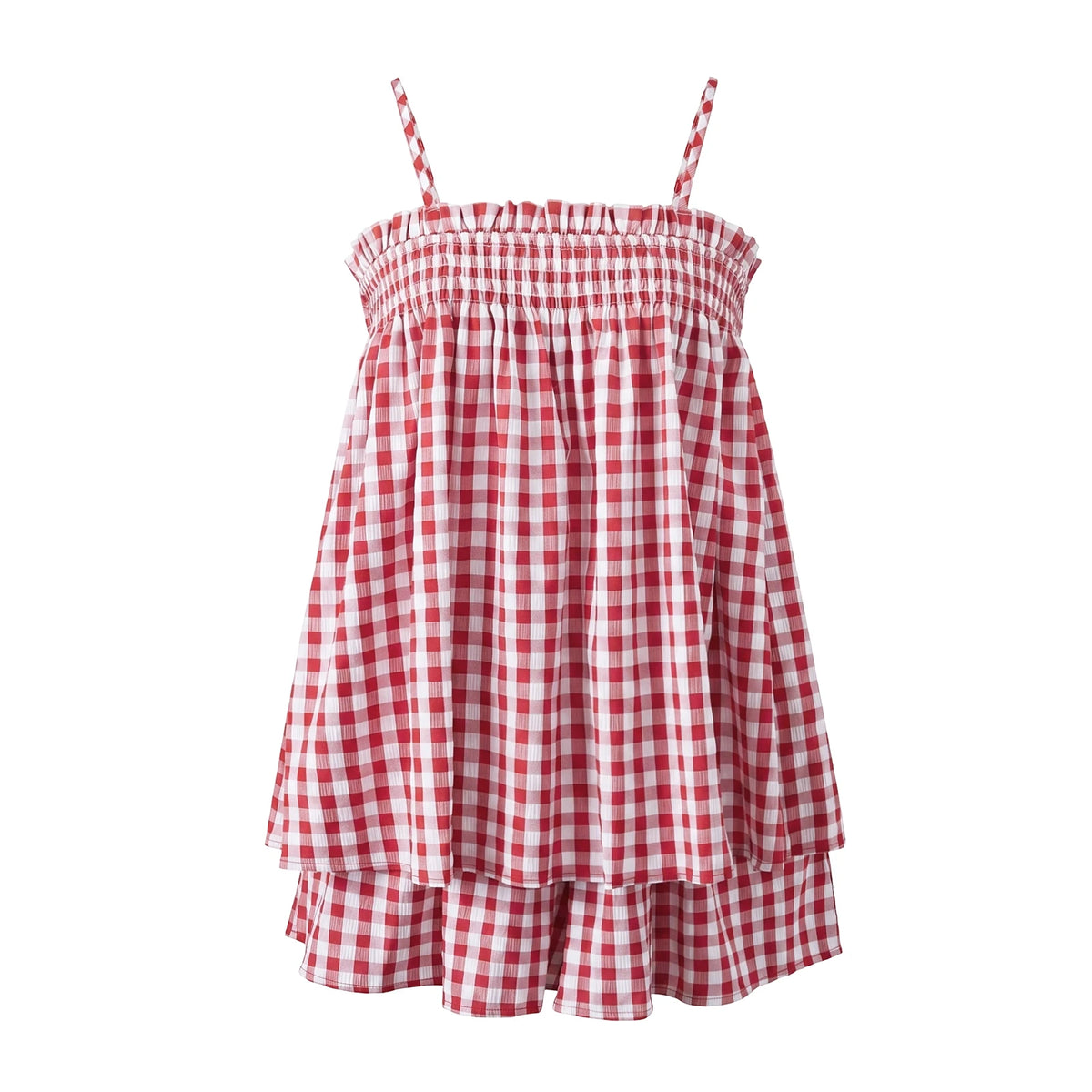 Women's Gingham Cami & Wide Leg Shorts Set