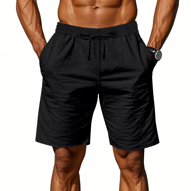 Men's Linen Shorts — Zip & Button
