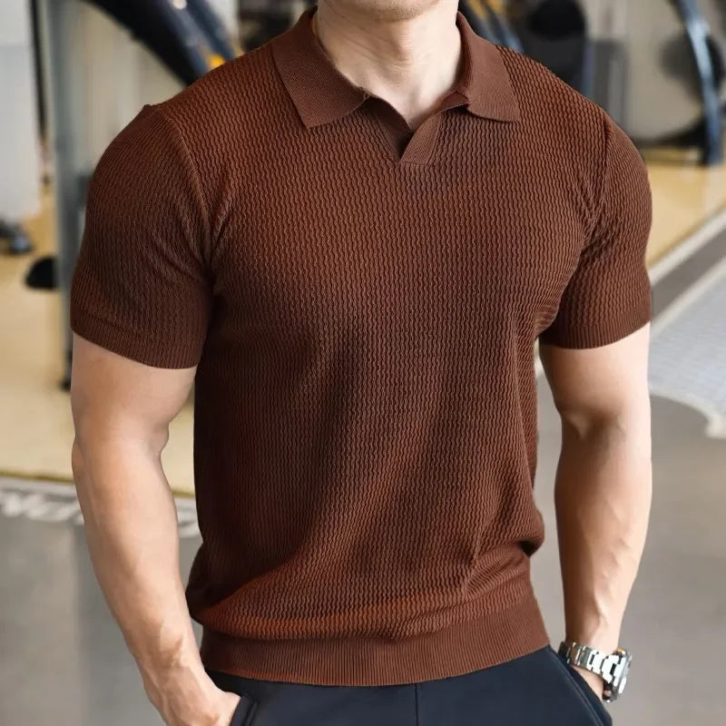 Men's Stretch Knit Slim Polo Shirt