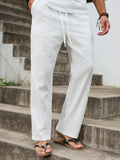 Men's Beach Linen Trousers — Straight Cut