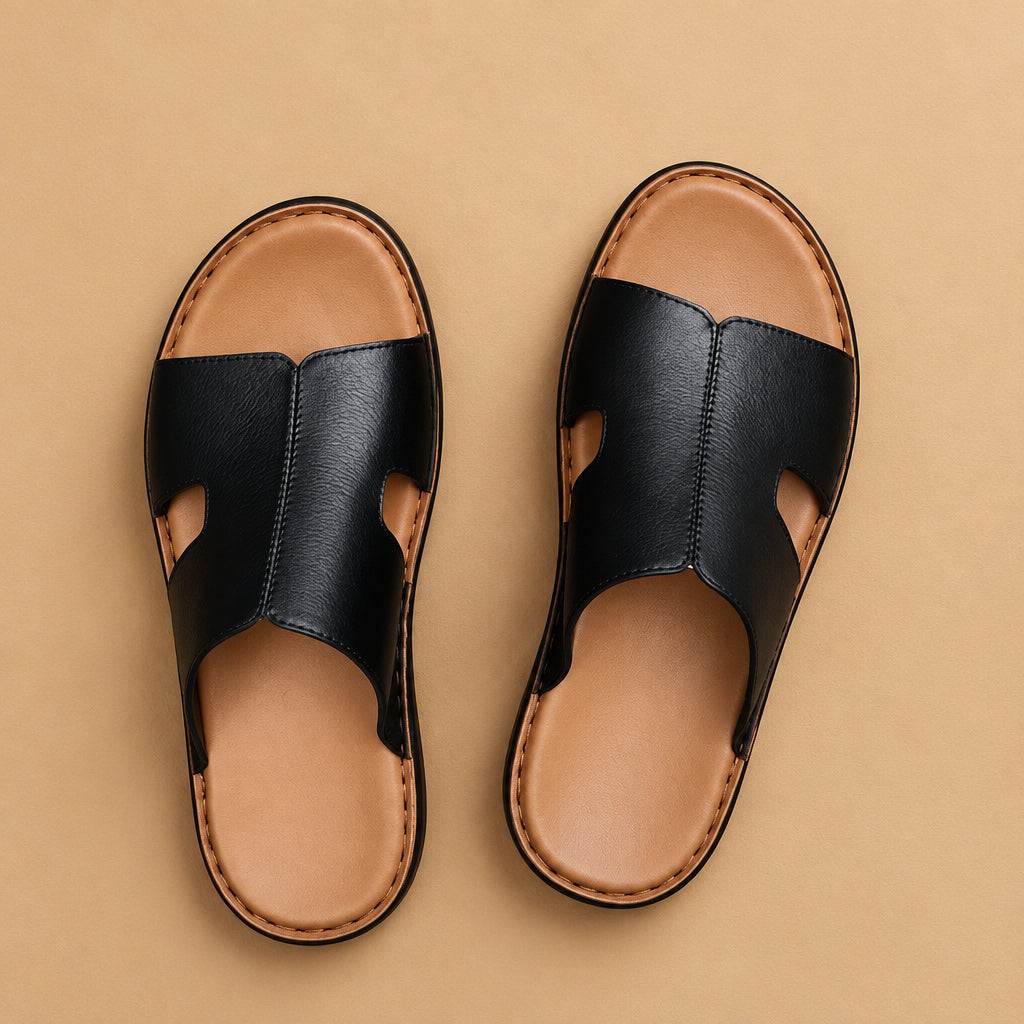 Men's Stitched Flip-Flops — Soft Sole