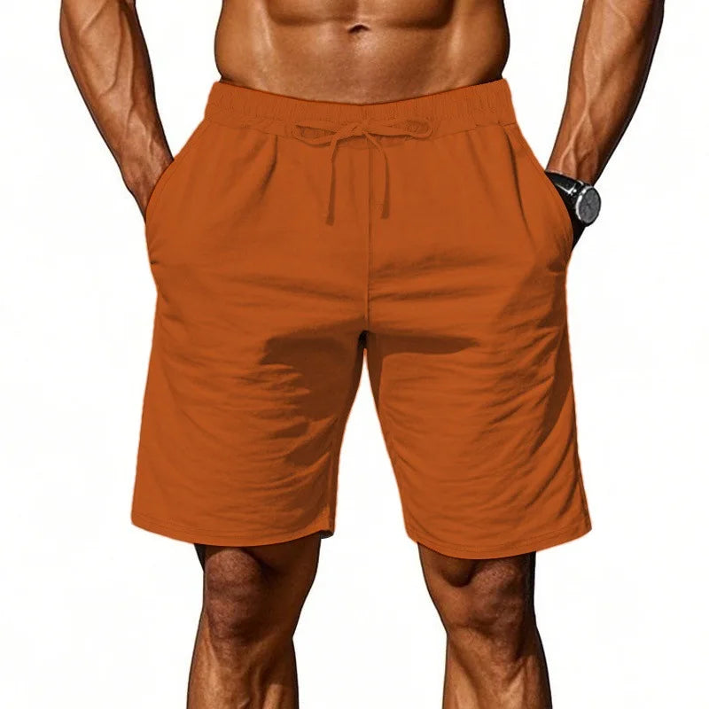 Men's Linen Shorts — Zip & Button