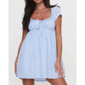 Women's Mini Dress — Ruffle Square Neck