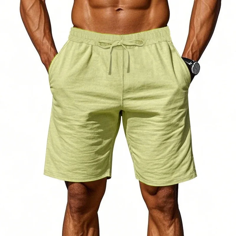 Men's Linen Shorts — Zip & Button