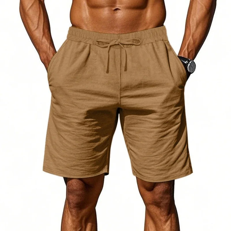 Men's Linen Shorts — Zip & Button