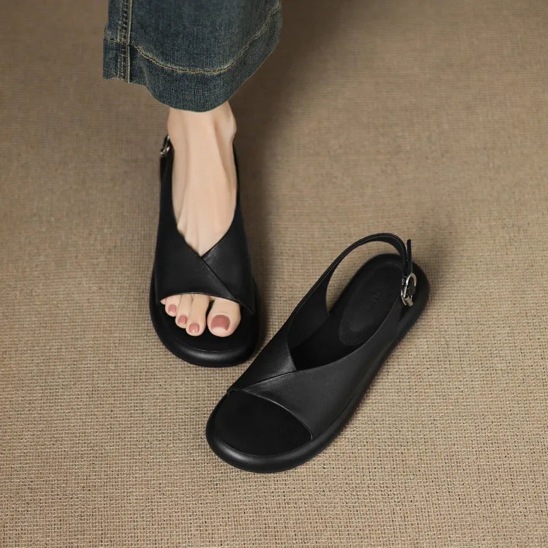Women's Vintage Ankle Strap Sandals — Soft Sole